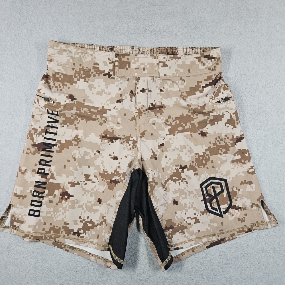 Born Primitive Training Shorts Mens 34 Digital Camo Polyester 9" Defender